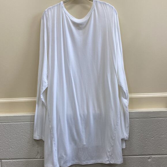 Soft Surroundings women’s white plus size 2X long sleeve cotton modal tunic top - Picture 4 of 4